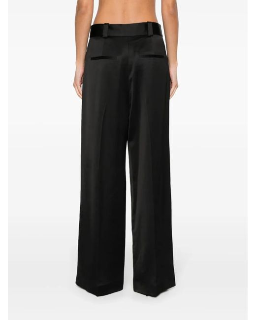 Khaite Black Simone Satin Trousers