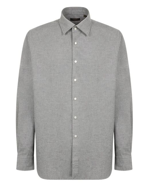 Slowear Gray Buttoned Long-Sleeve Shirt for men