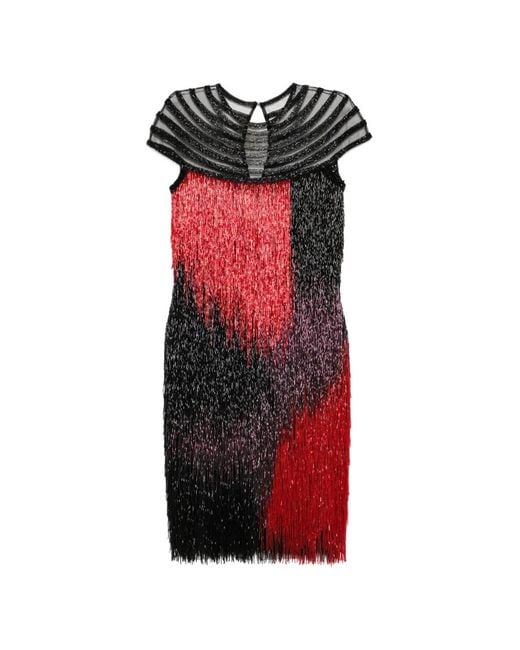Naeem Khan Layered Fringe Dress