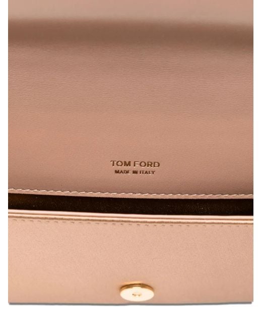 Tom Ford Natural Satin Bar Clutch Bag