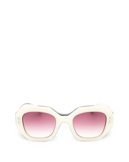 Isabel Marant Pink Square-Frame Sunglasses