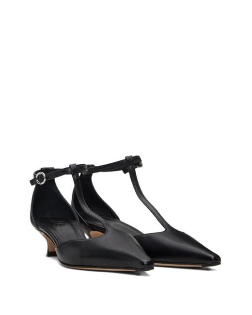 Aeyde Black T-Bar Pumps