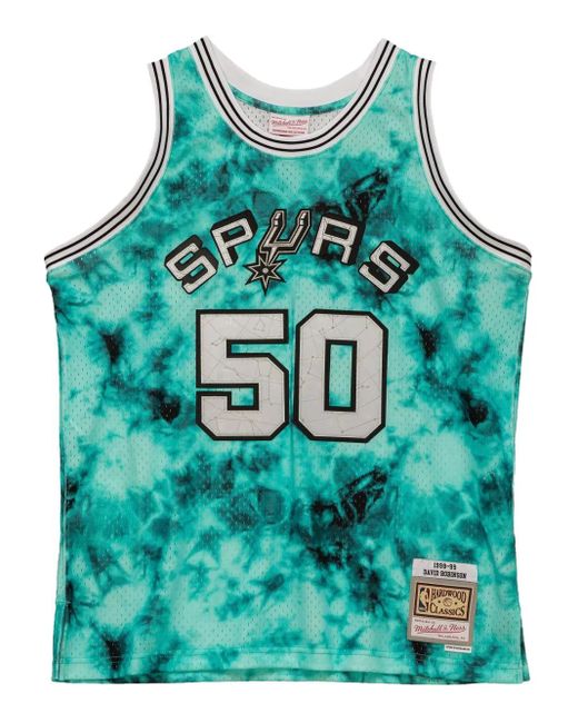 Mitchell & Ness David Robinson NBA Spurs 1998 Galaxy Swingman vest in Green für Herren