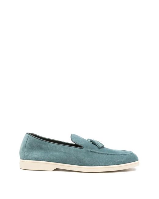 Doucal's Blue Mocassins En Daim À Glands for men