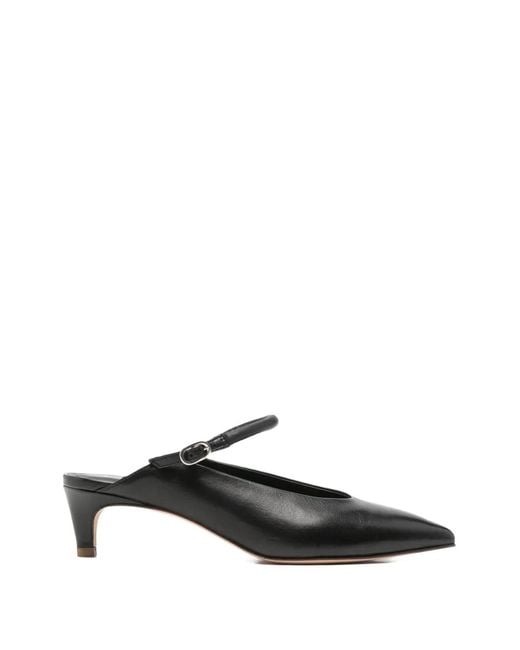 LORENA PAGGI White Pointed-Toe Leather Pumps