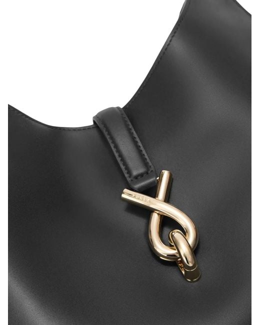 Furla Black Medium Mianova Leather Shoulder Bag