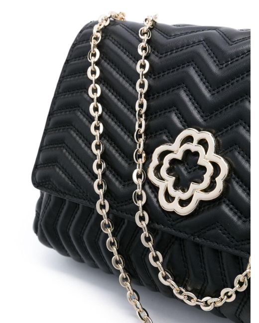 Maje Black Clover-plaque Leather Shoulder Bag