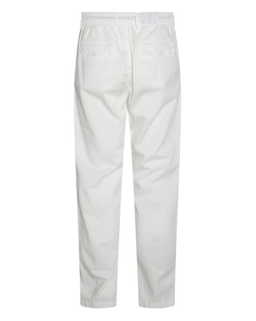 Eleventy White Drawstring Waist Trousers for men