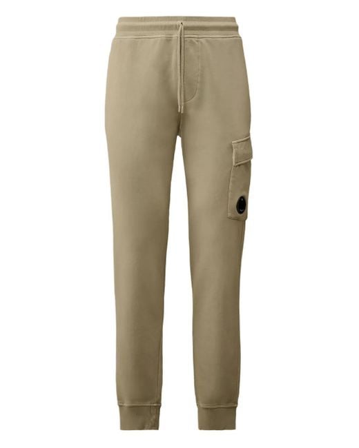 C P Company Natural Cargo Drawstring Track Pants for men