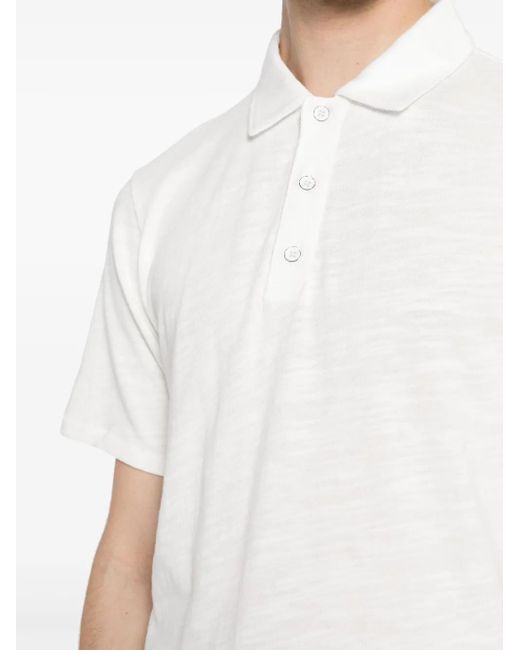 Rag & Bone White Classic Flame Cotton Polo Shirt for men