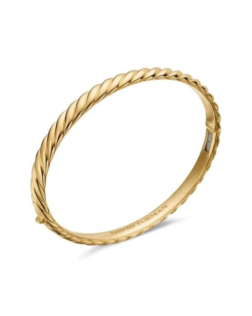 David Yurman Metallic 18Kt Sculpted Cable Bangle Bracelet (6.2Mm)