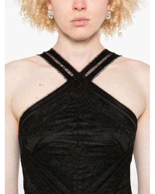 ERMANNO FIRENZE Black Lace Maxi Dress