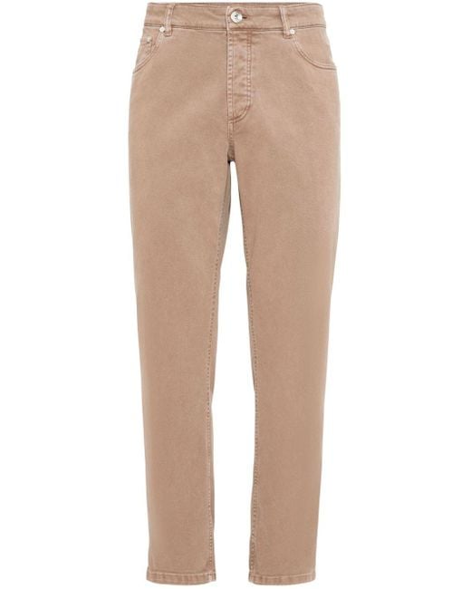 Brunello Cucinelli Natural Dyed Straight-Leg Jeans for men