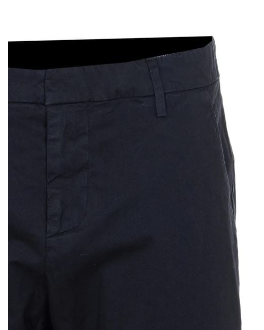 Dondup Blue Button Side-Pocket Trousers for men