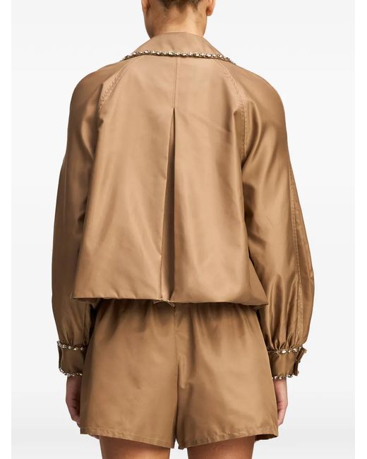 Cinq À Sept Brown Adami Rhinestone-Embellishment Jacket
