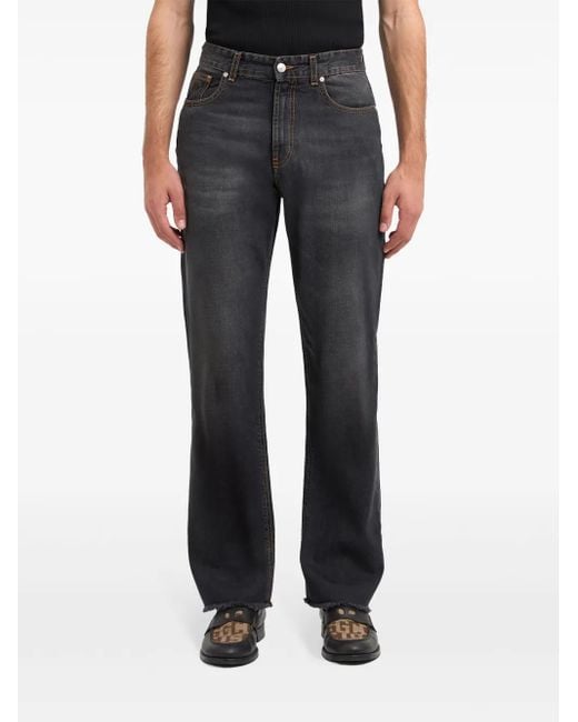 Gcds Blue Wirdo Denim Straight-Leg Jeans for men