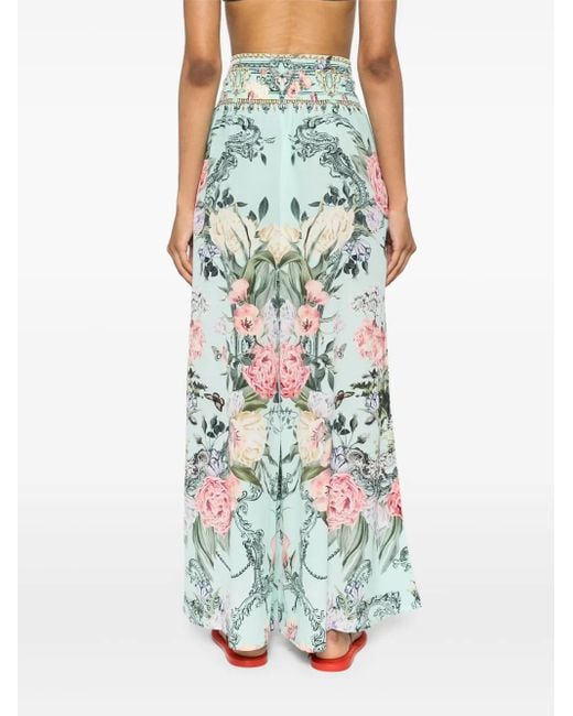 Camilla Green Petal Promise Land Wide-Leg Trousers