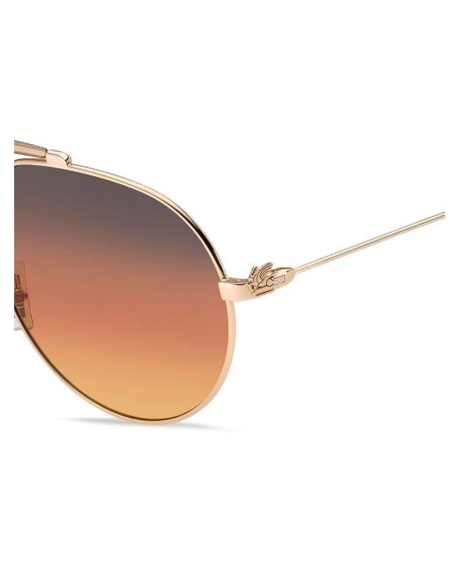 Etro Multicolor Metal Pegaso Pilot-frame Sunglasses