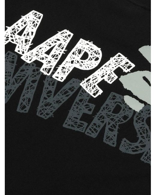 Aape By A Bathing Ape Aape Universe T-Shirt Met Print in het Black voor heren