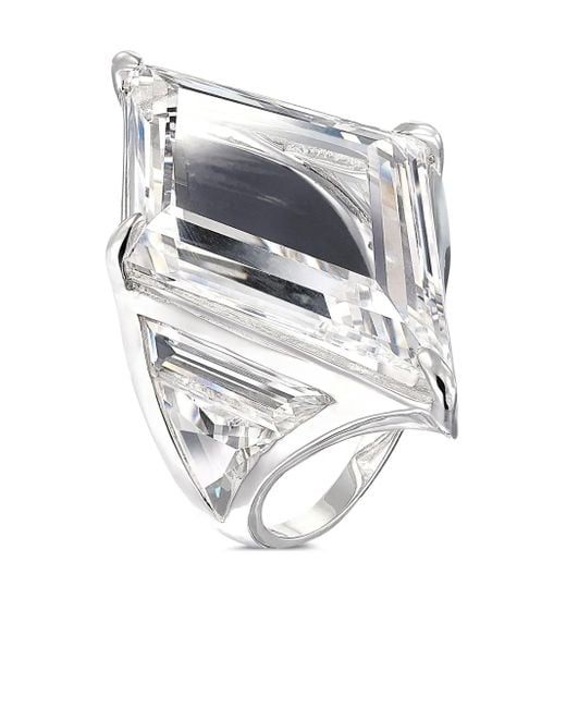 Anabela Chan White Rhodium Vermeil Trinity's Shard Ring