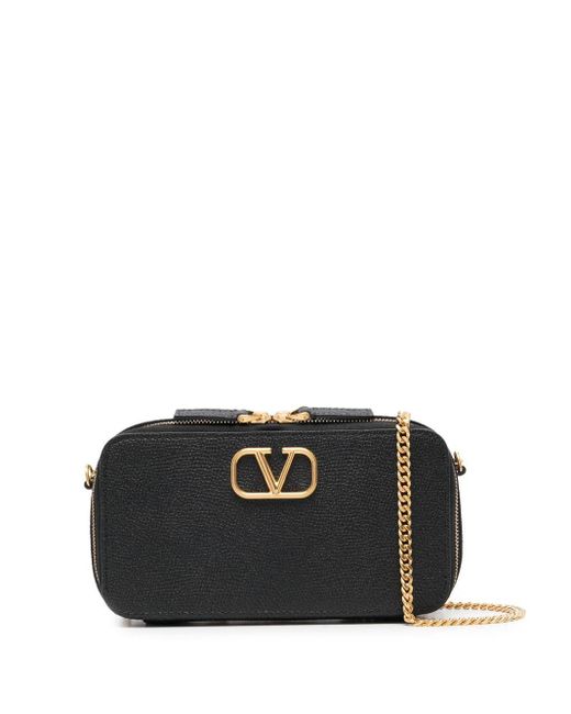 Valentino Garavani Leather Vlogo Mini Crossbody Bag in Black - Lyst