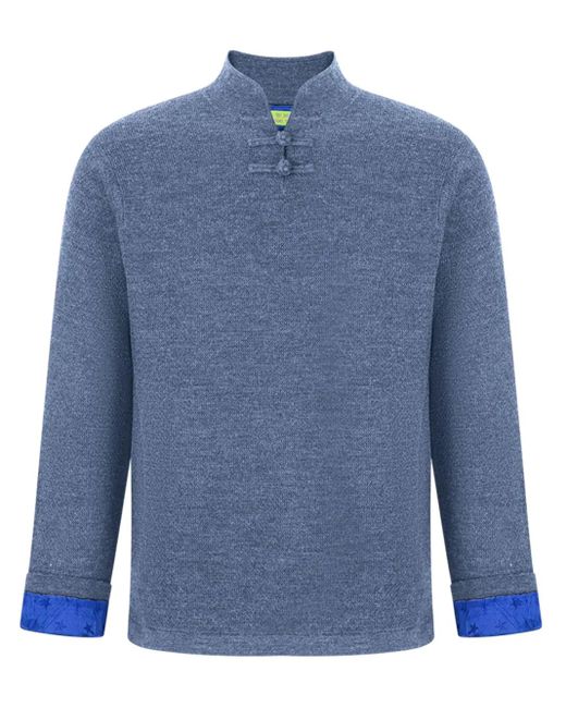 メンズ Shanghai Tang シルクライニング プルオーバー Blue