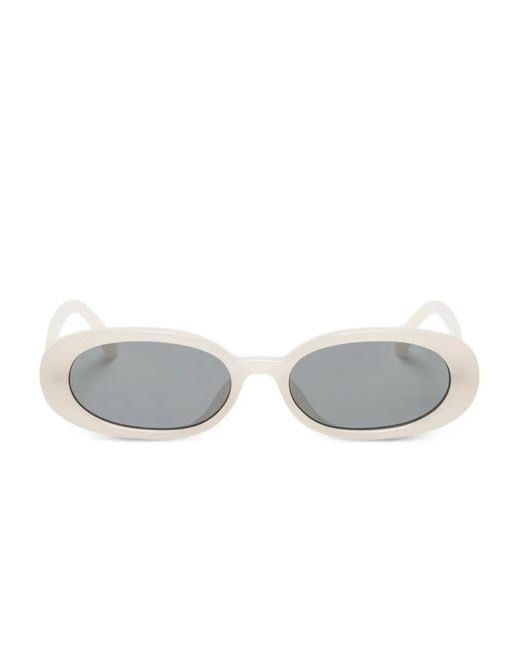 Le Specs Gray Outta Love Oval-Frame Sunglasses