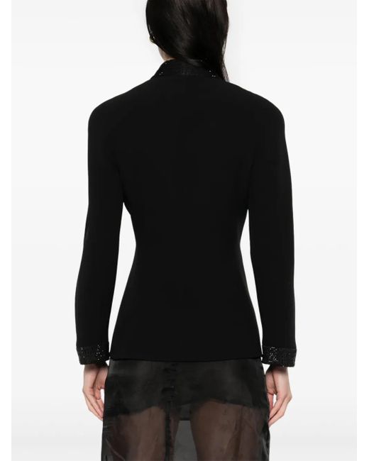 Giorgio Armani Black Crystal-Embellished Jacket