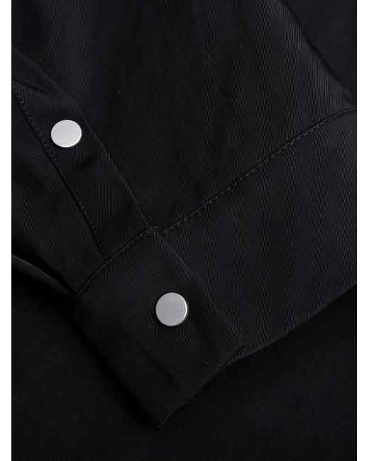 Represent Blue Logo-Plaque Shirt Jacket for men