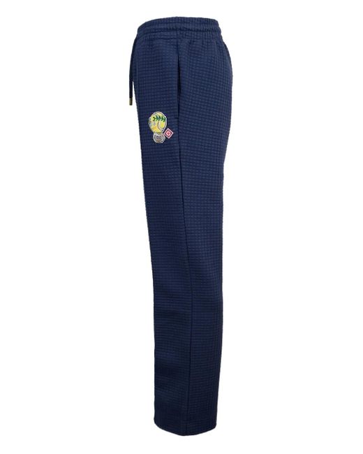 Casablanca Blue Mascot Quilted Trousers for men