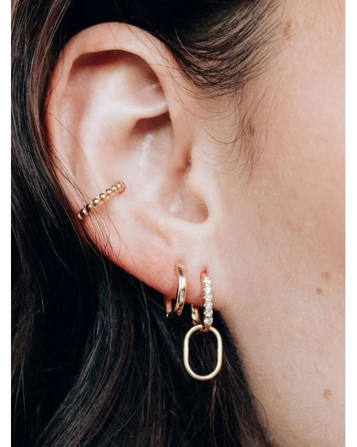 Anzie Metallic Huggy Hoop Earrings