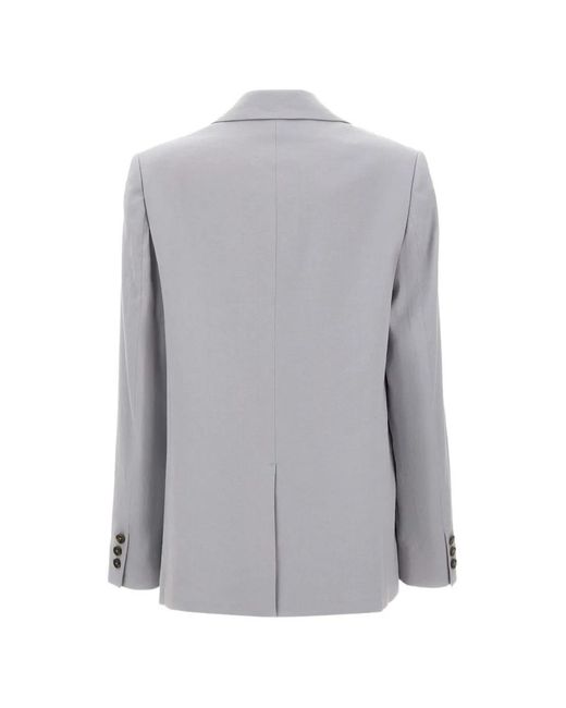Vince Gray Flap-Pocket Button Blazer