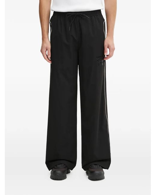Rains Black X Umbro Drawstring Piping Track Pants