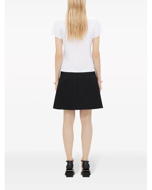 Courreges White T-Shirt With Logo Application