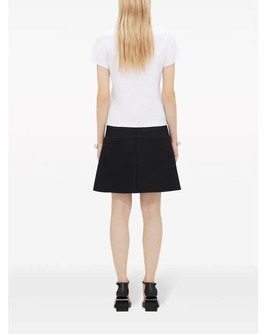 Courreges White T-Shirt With Logo Application