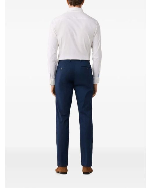 Hackett Blue Kensington Slim-Fit Trousers for men