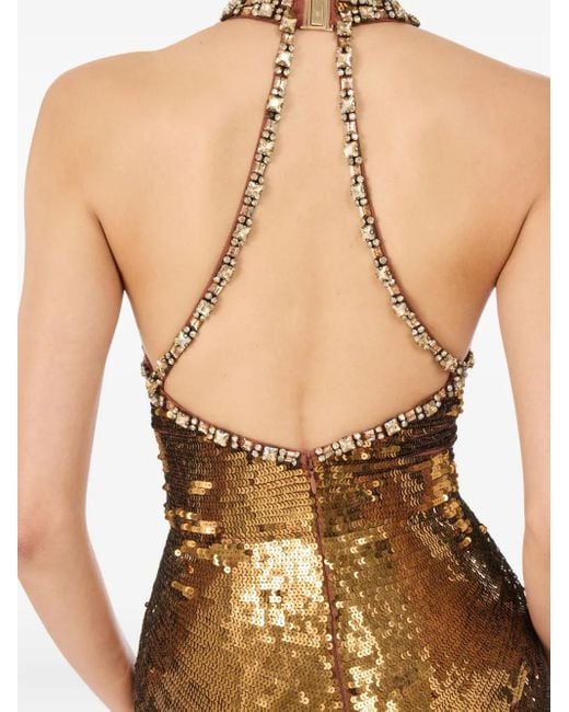 Vestido largo Lisette con lentejuelas Jenny Packham de color Metallic