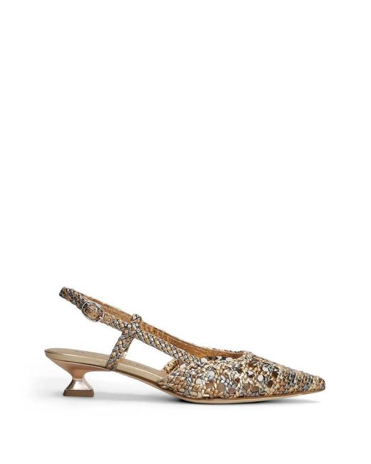 The Seller Natural Woven Slingback Pumps