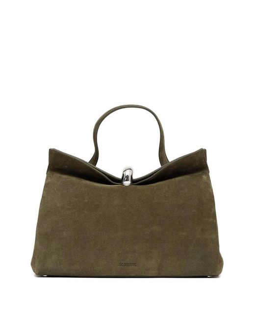Jacquemus Green The Valérie Magnetic-Closure Tote Bag