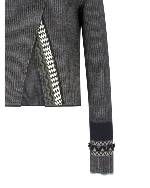 Giorgio Armani Black Veste Boutonnée À Motif