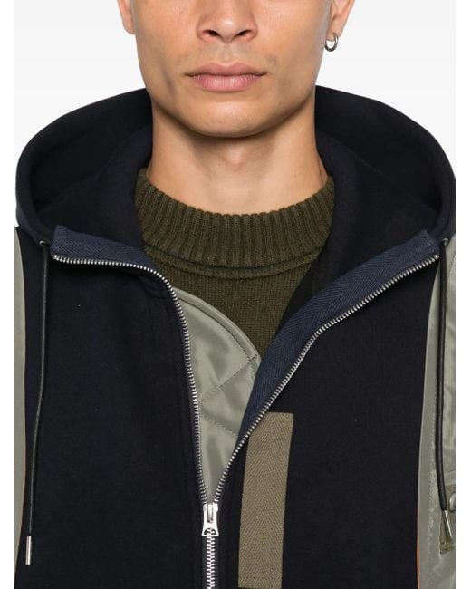 メンズ Sacai フーデッド ジャケット Black