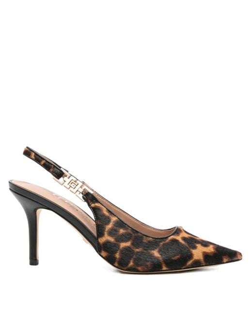 Guess Metallic 85Mm Slingback Leopard Pumps