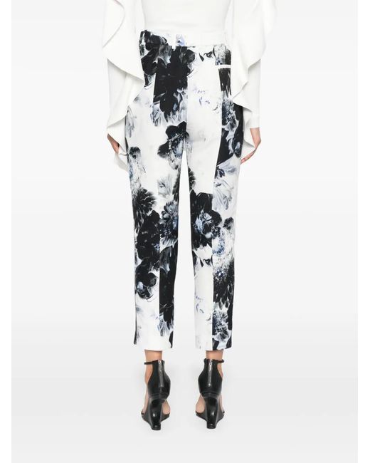 McQueen High Waist Broek in het White