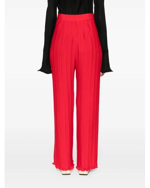 Lanvin Red Polyester Casual Pants For
