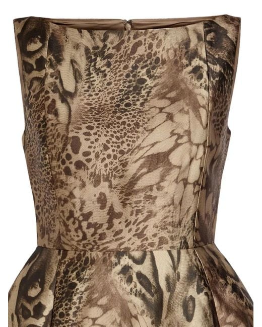 De La Vali Brown Pampero Animal-Print Sleeveless Mini Dress