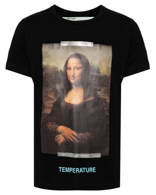 Off White c o Virgil Abloh Mona Lisa T Shirt in Black for Men Lyst UK