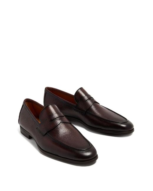Magnanni Shoes Brown Diezma Ii Leather Loafers for men