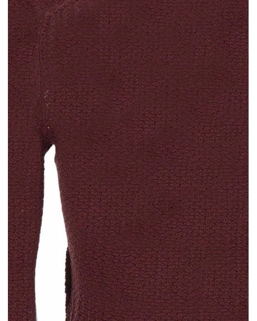 Marella Red Mulino Open-Knit Sweater
