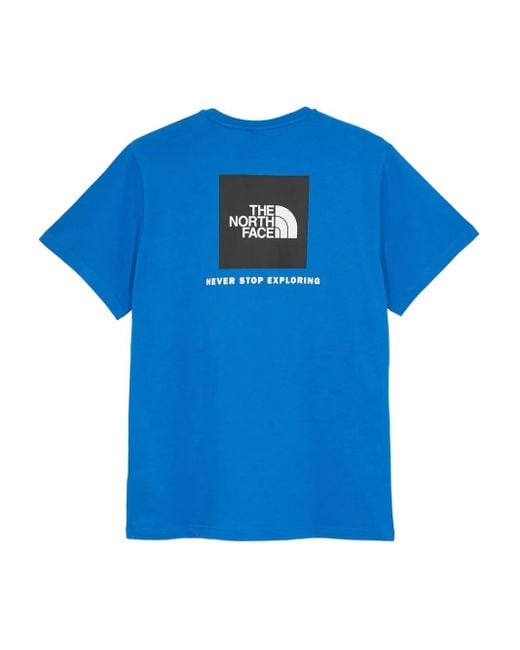 The North Face Blue Evolution Box Nse Logo-Printed Crewneck T-Shirt for men