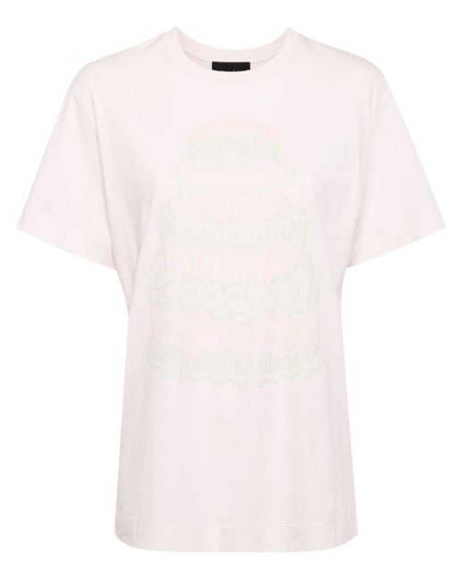 Simone Rocha Pink T-Shirt mit grafischem Print